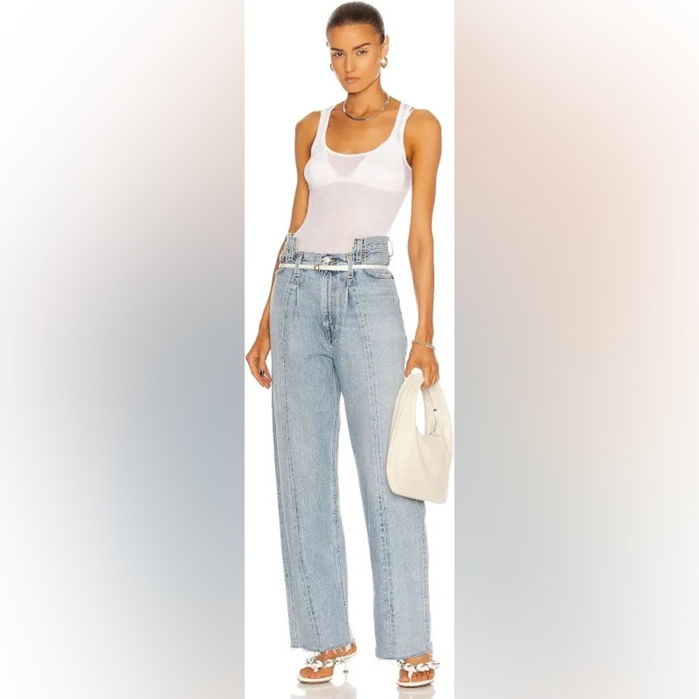 (NWT) AGOLDE Pierced Angled Denim Wide-Leg Jeans Size 24